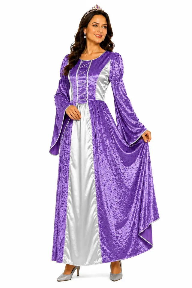 das-kost-mland-damen-burgfr-ulein-prinzessin-helena-kost-m-38-lila image 1
