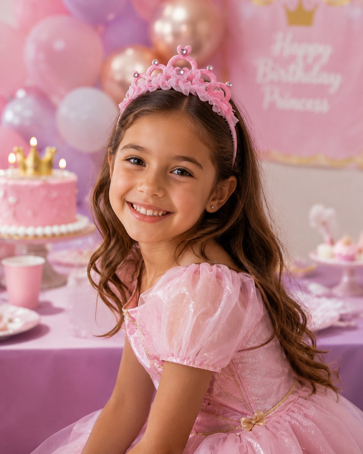 das-kost-mland-accessoires-haarreif-diadem-rosa-prinzessin image 6