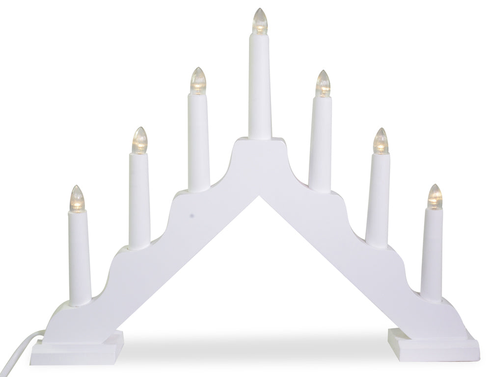 das-kost-mland-schwibbogen-led-7-kerzen-wei-40cm image 1