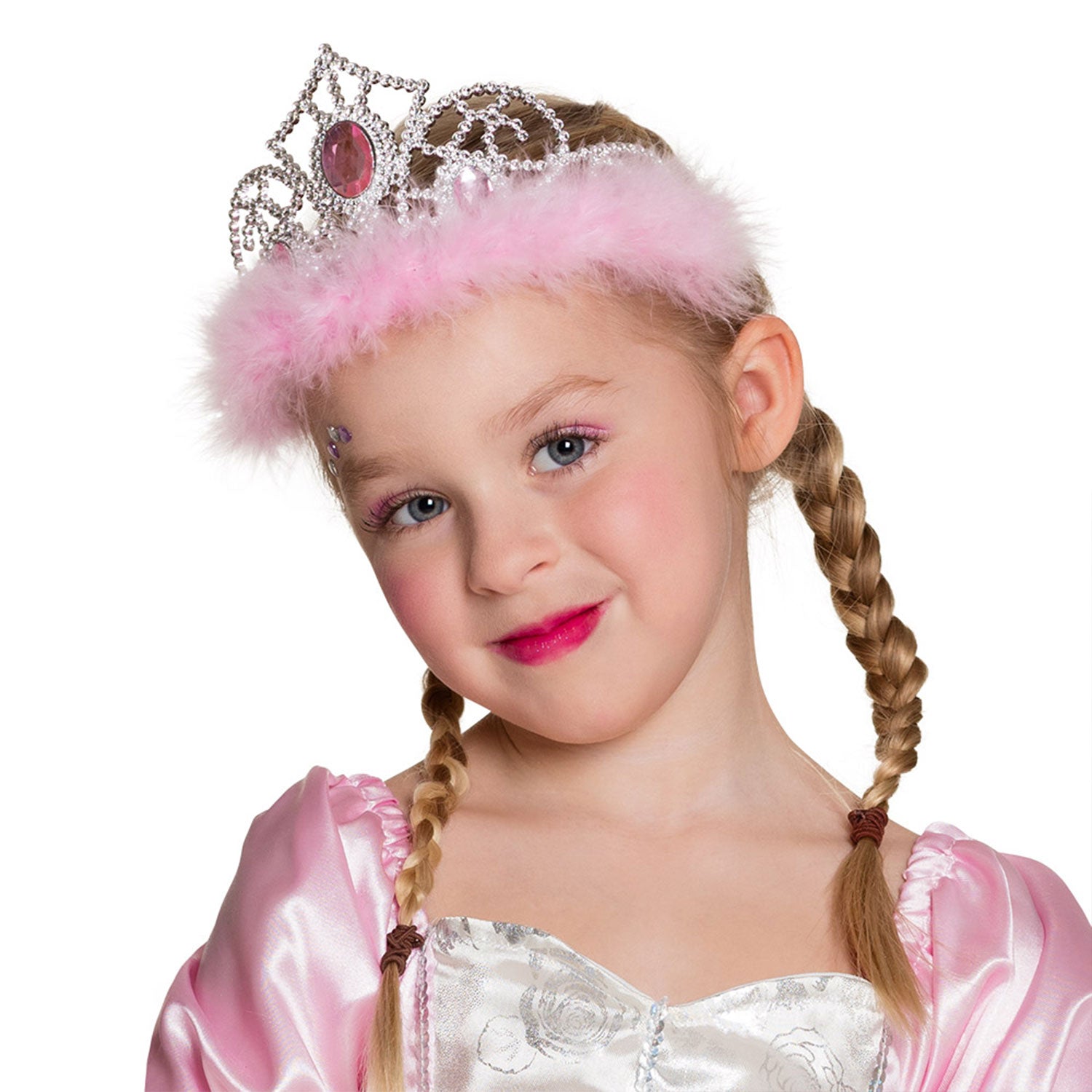 das-kost-mland-tiara-jasmine-krone-kinder-rosa-silber image 1