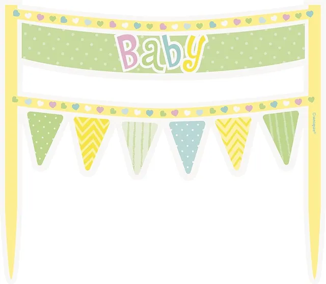 das-kost-mland-tortendeko-banner-baby-polka-dots-torte image 1