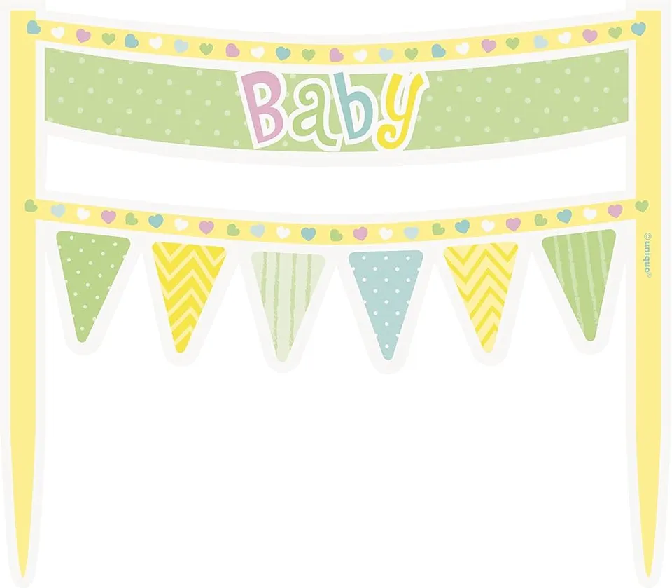 das-kost-mland-tortendeko-banner-baby-polka-dots-torte image 1