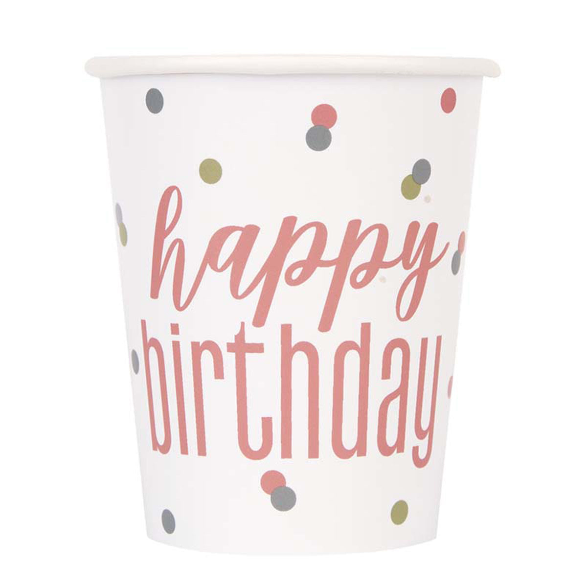 unique-party-hb-pappbecher-rosegold-266-ml-8-st-ck image 1