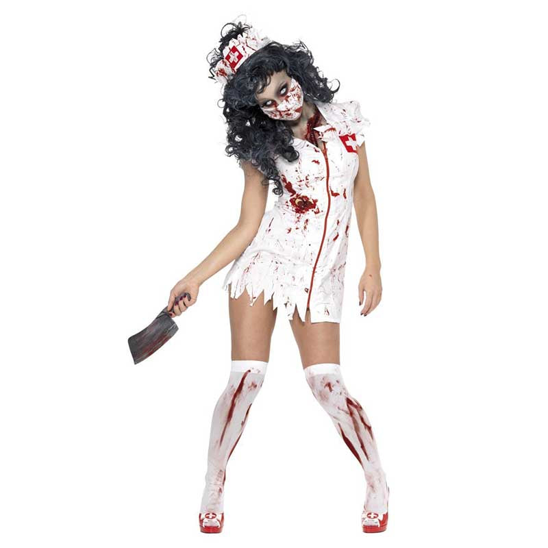 das-kost-mland-lady-zombie-krankenschwester-kost-m-s-maske image 1