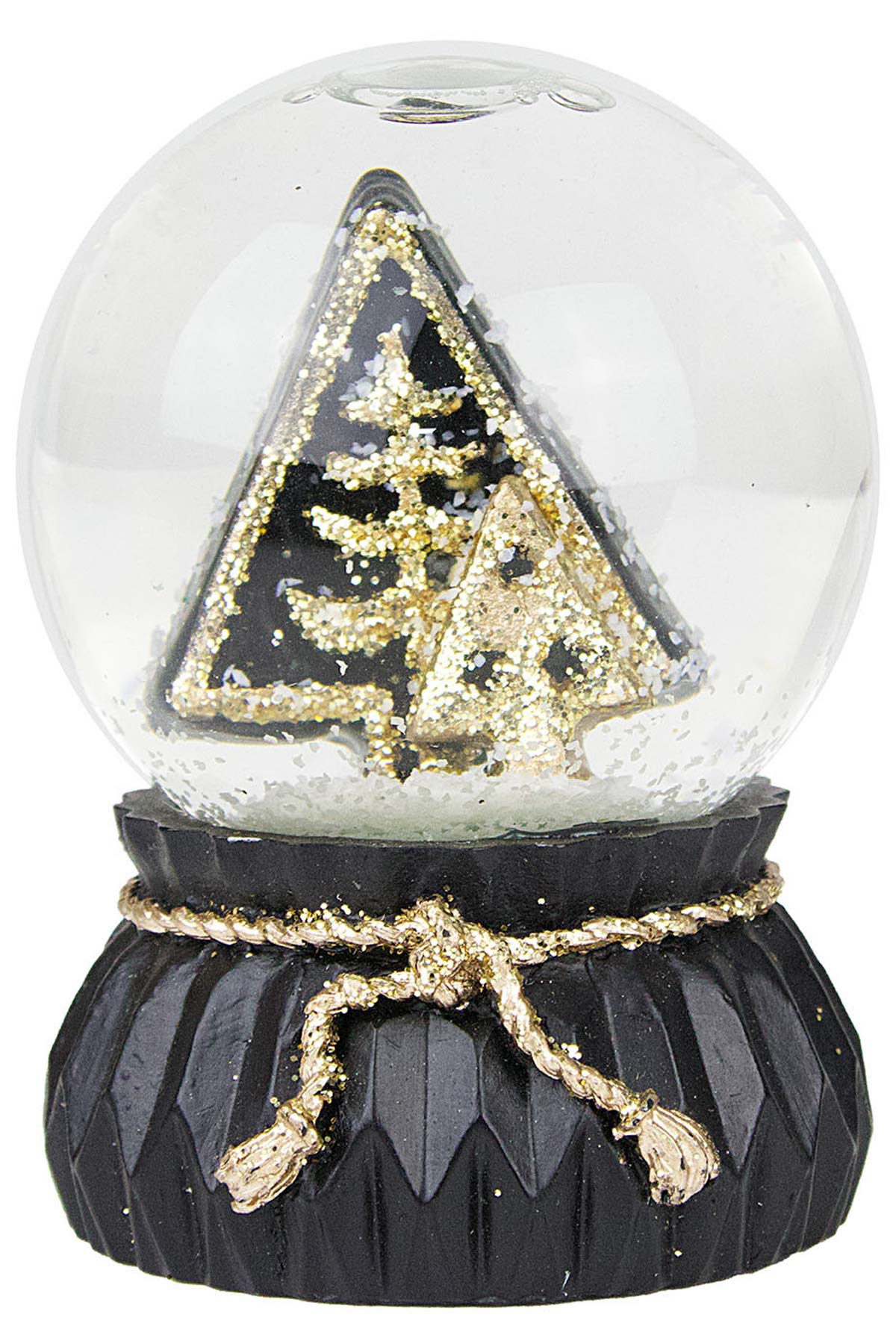 das-kost-mland-schneekugel-6-5cm-schwarz-gold-stern-engel-baum image 1