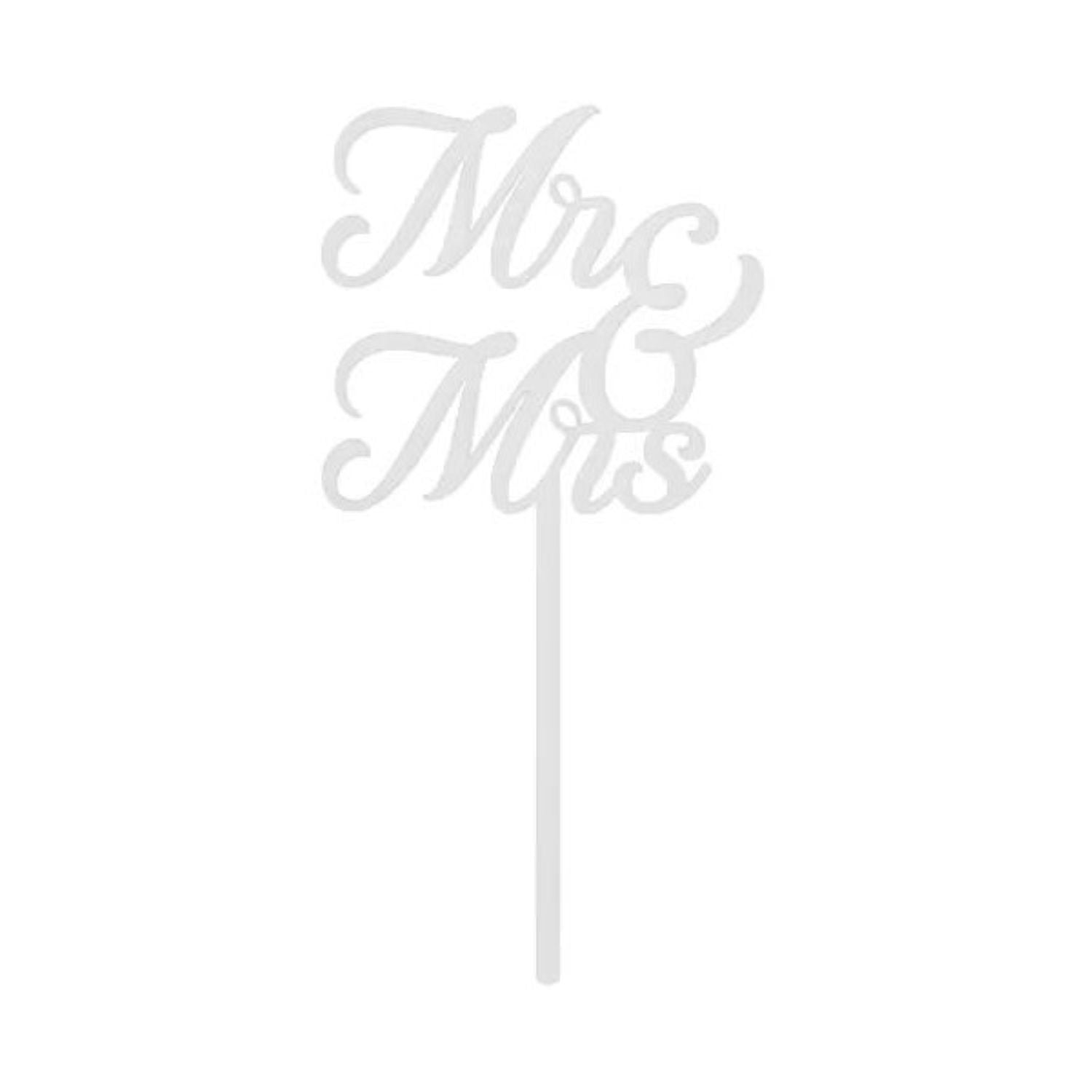 das-kost-mland-dekorationen-tortendeko-mr-mrs-wei-16-5cm-acryl image 1