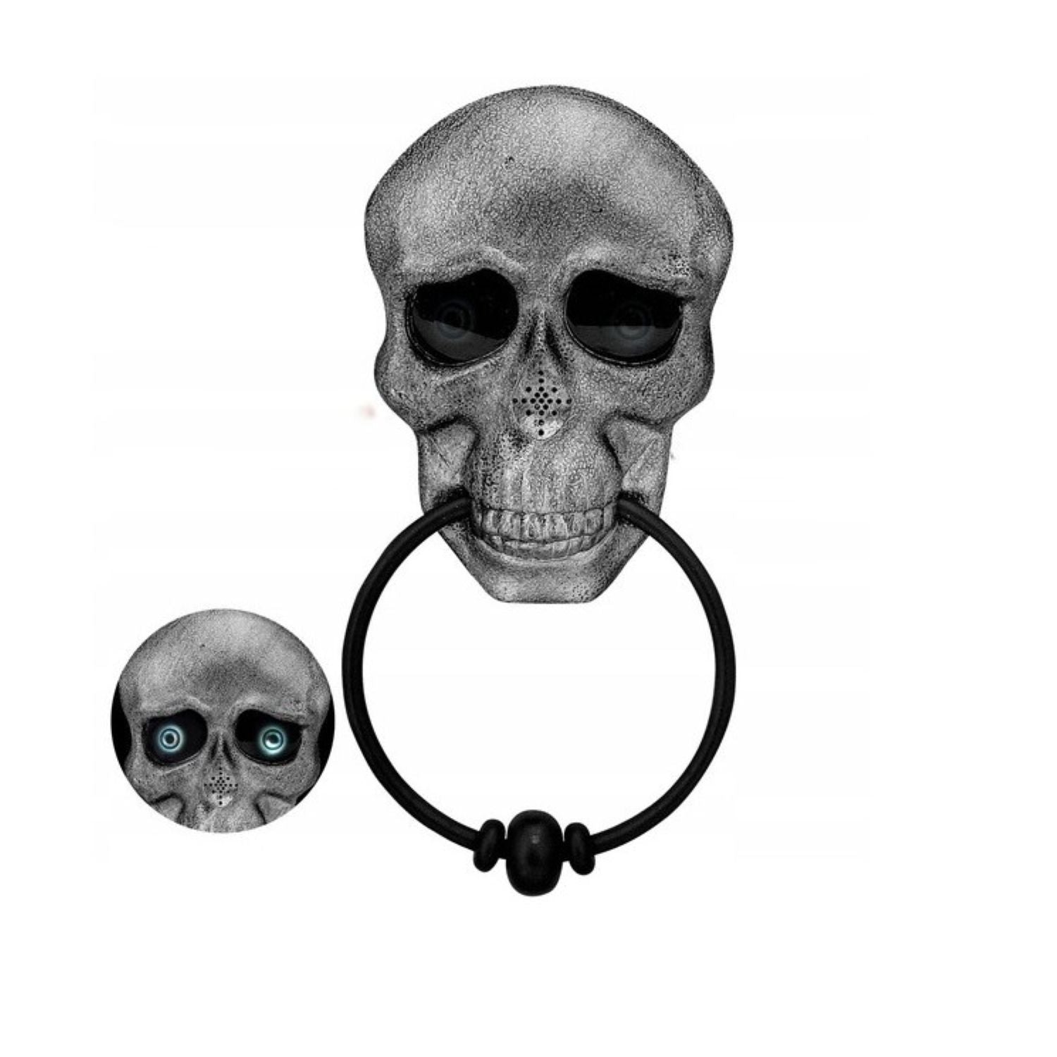 das-kost-mland-sch-del-t-rklopfer-halloween-dekofigur-animiert image 1