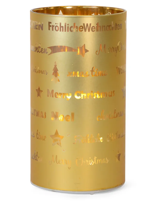das-kost-mland-dekorationen-led-windlicht-laterne-gold-16-cm image 1