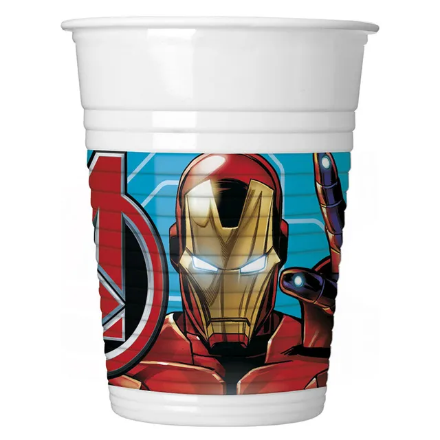 das-kost-mland-dekorationen-plastikbecher-mighty-avengers-200ml image 1