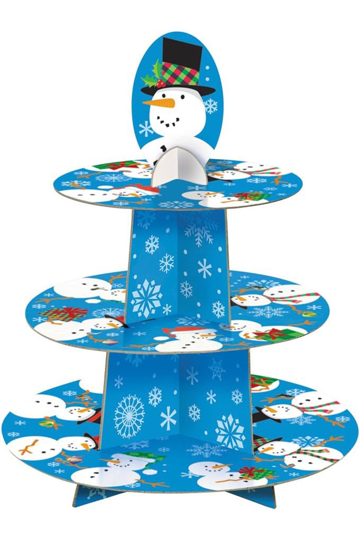 das-kost-mland-cupcake-st-nder-christmas-schneemann-24er image 1