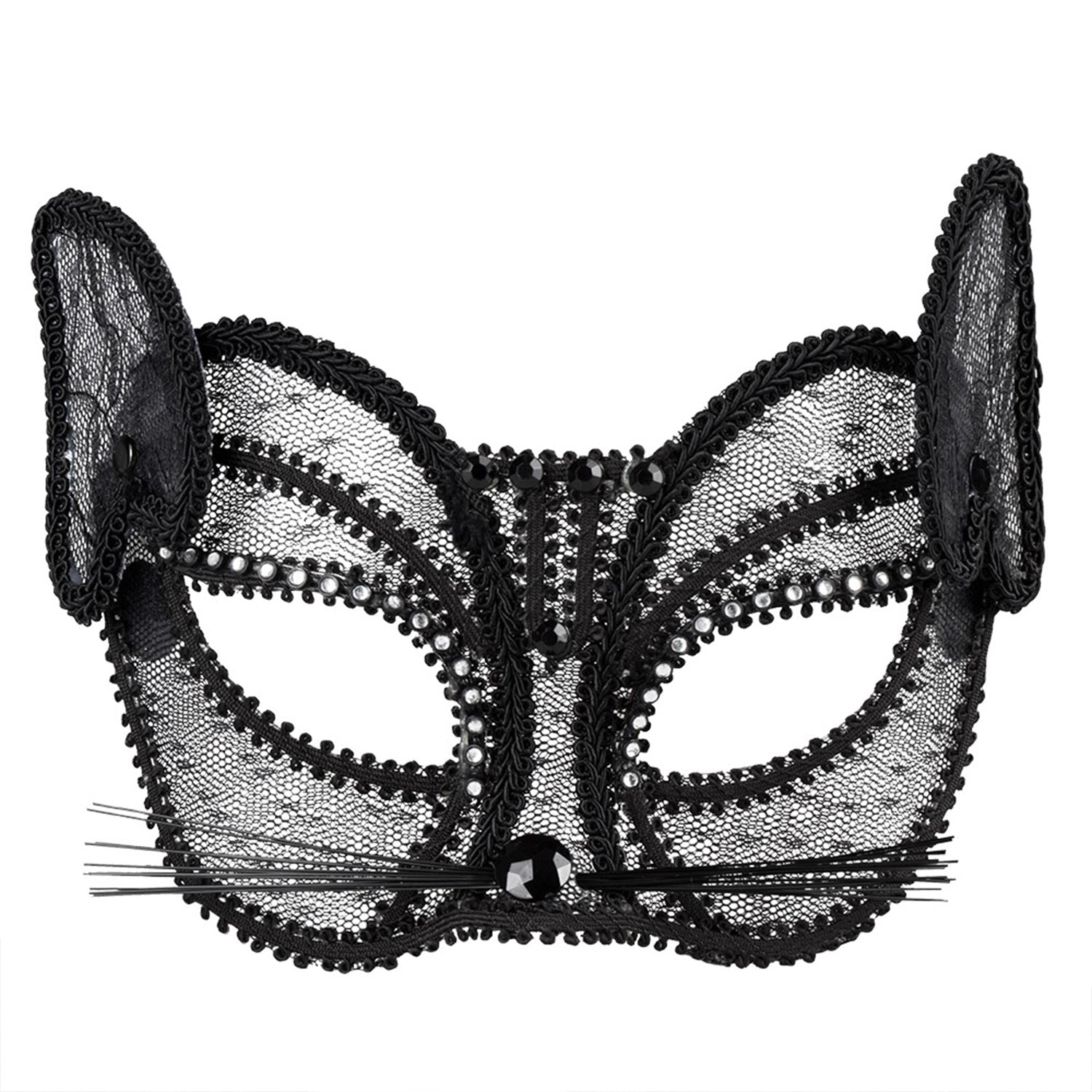 das-kost-mland-katze-de-luxe-augenmaske-schwarz-spitze image 2