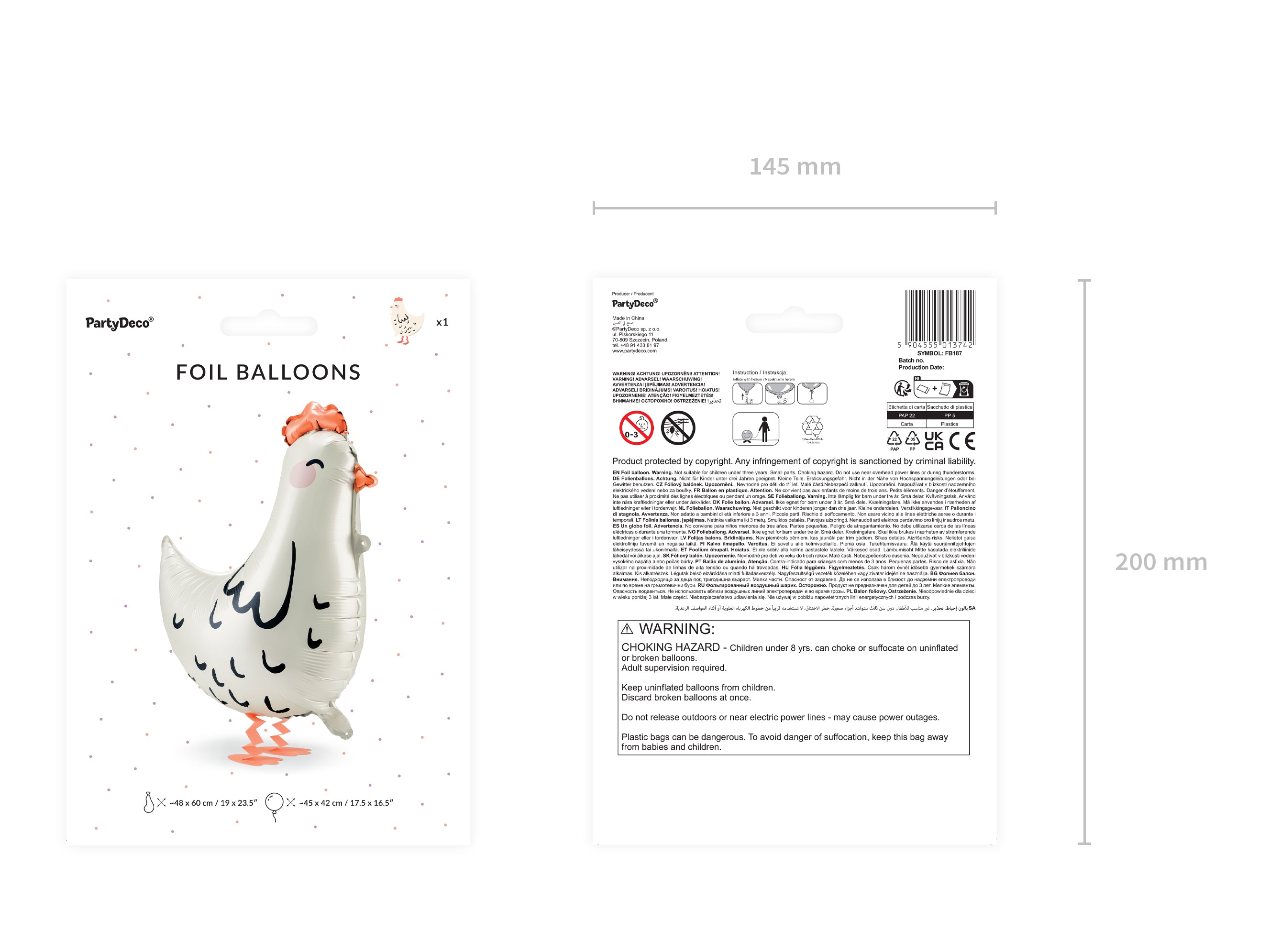 das-kost-mland-huhn-airwalker-folienballon-48x60cm-wei image 8