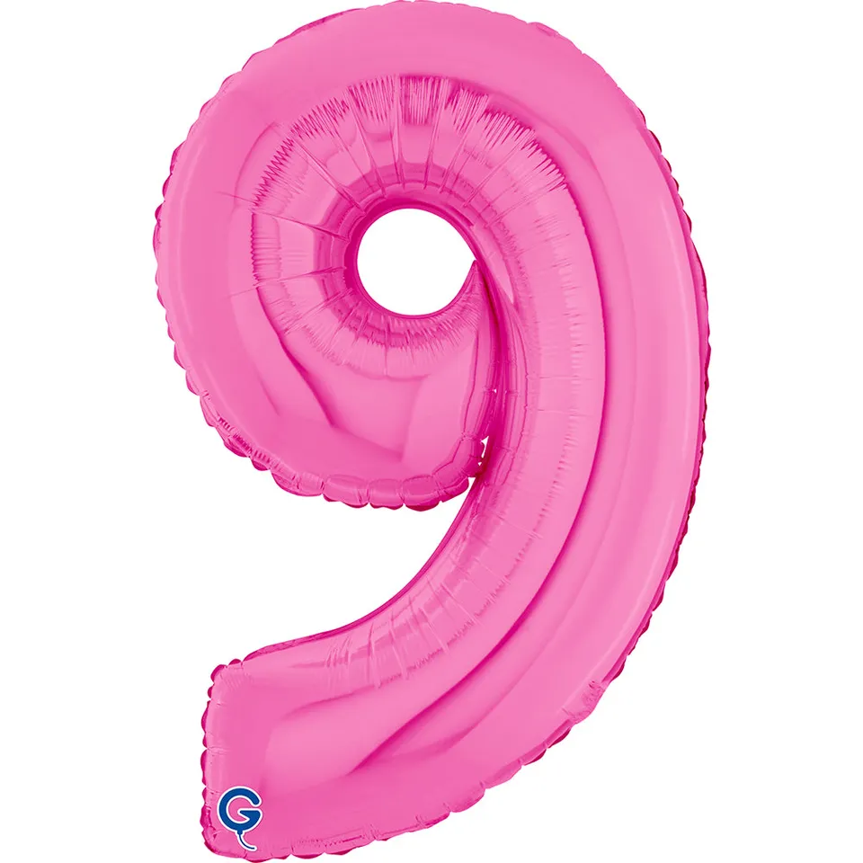 das-kost-mland-dekorationen-folienballon-riesenzahl-9-pink-66cm image 1