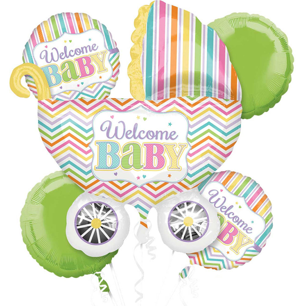das-kost-mland-baby-brights-folienballon-kinderwagen-gr-n image 1