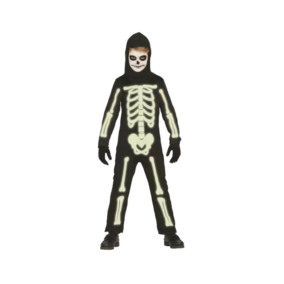 das-kost-mland-jungen-kid-skelett-jumpsuit-nachtleuchtend-5-6j image 1