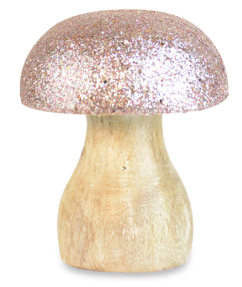 das-kost-mland-dekoration-pilz-74583-dekofigur-7-cm-rosa-glitzer image 1