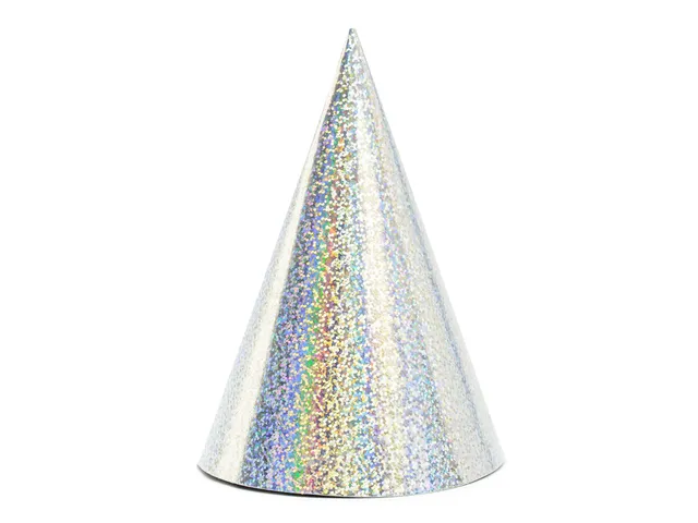 das-kost-mland-partyhut-holographic-silber-6-stk-partyh-te image 1
