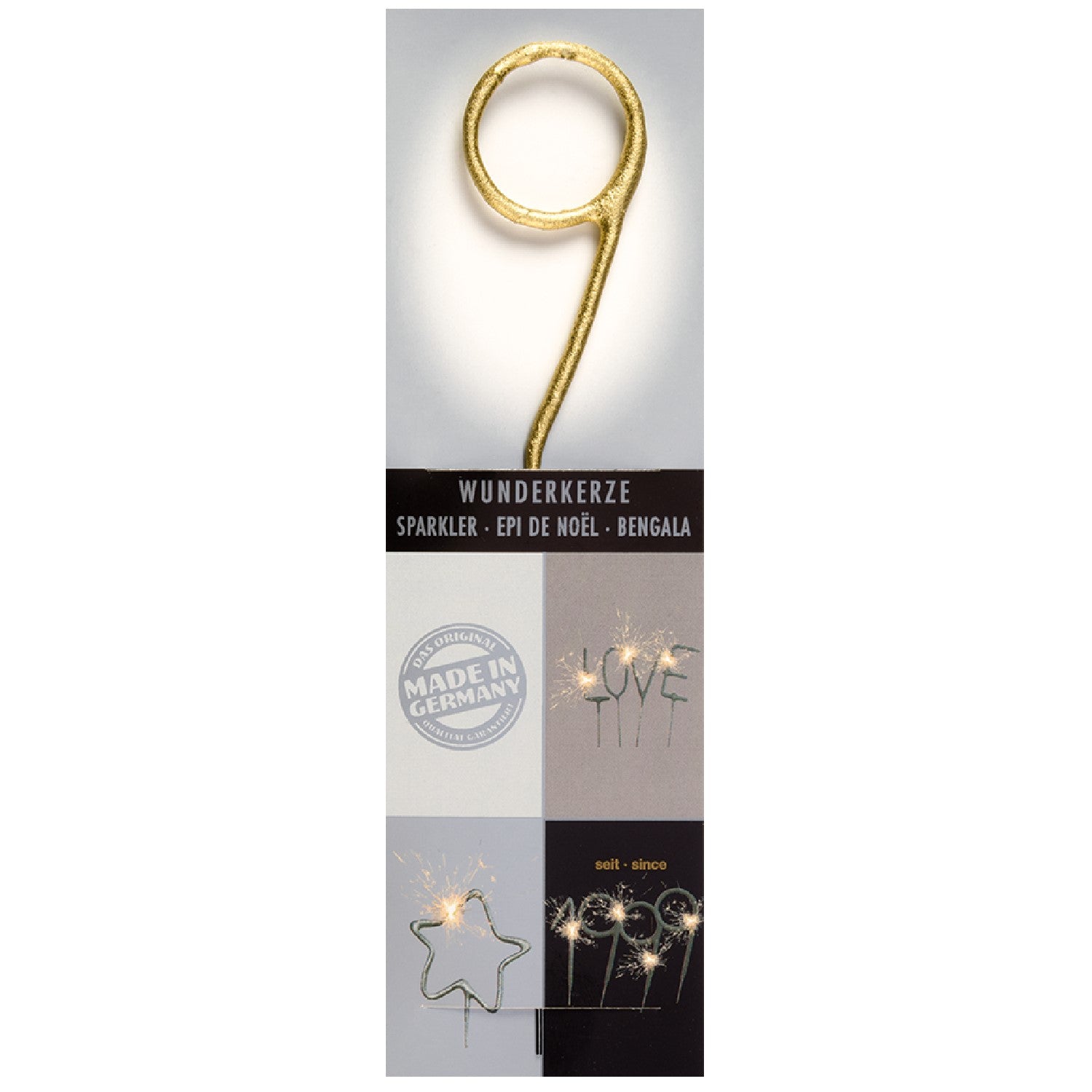 das-kost-mland-wunderkerze-zahl-9-classic-gold-6-5cm image 1