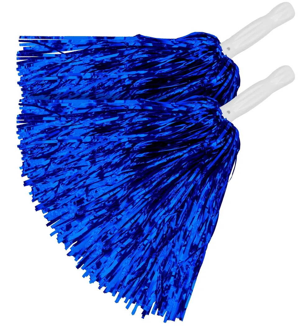 das-kost-mland-cheerleader-pompon-2-stk-metallic-blau-30-cm image 1