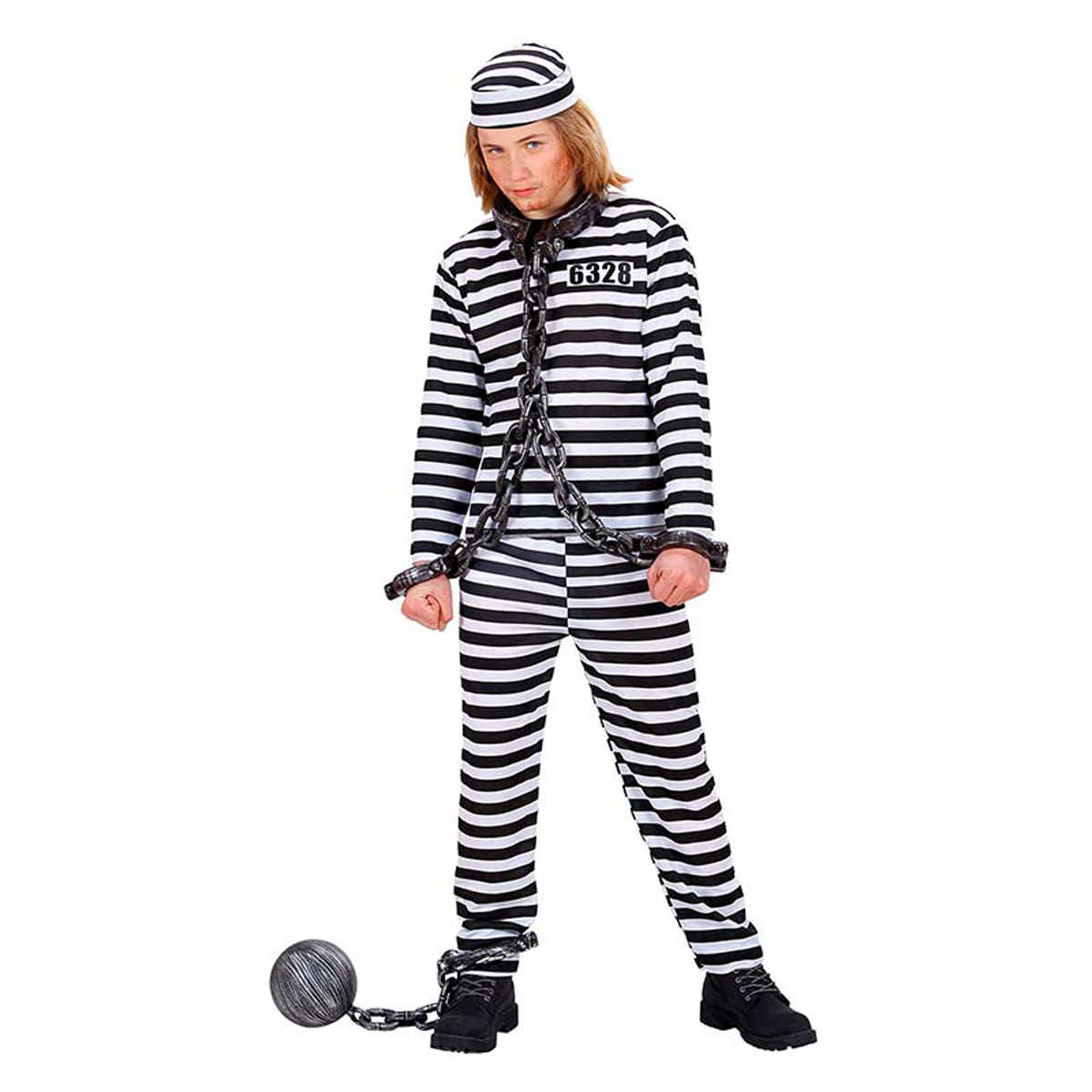 das-kost-mland-kid-str-fling-kost-m-schwarz-wei-gr-128-fasching image 1