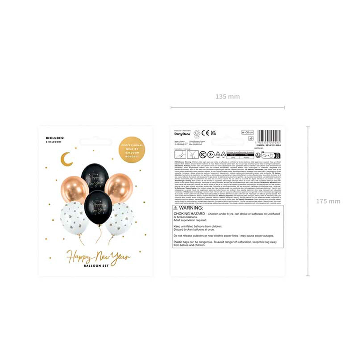 das-kost-mland-luftballon-happy-new-year-30cm-6-stk image 3