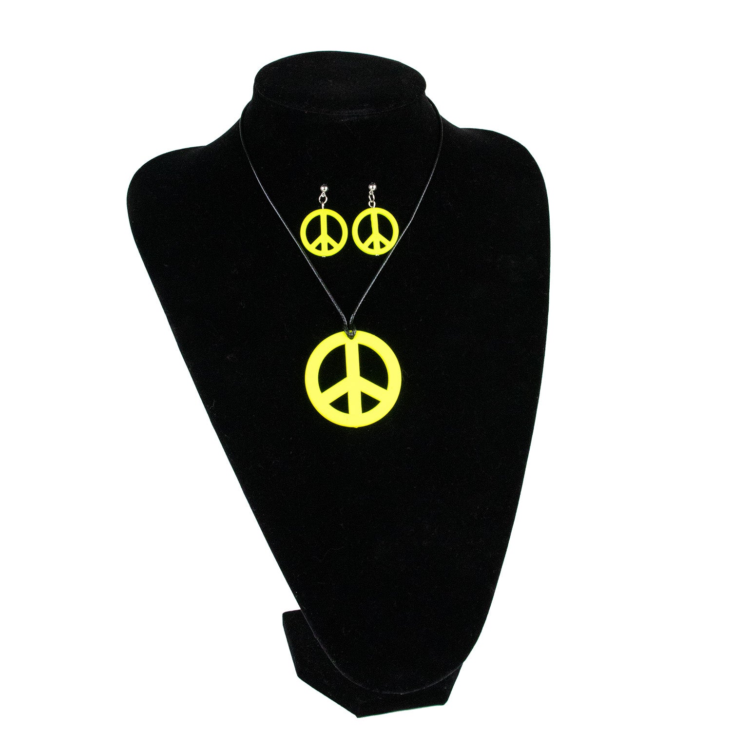 das-kost-mland-hippie-peace-schmuck-set-3-tlg-gelb image 7
