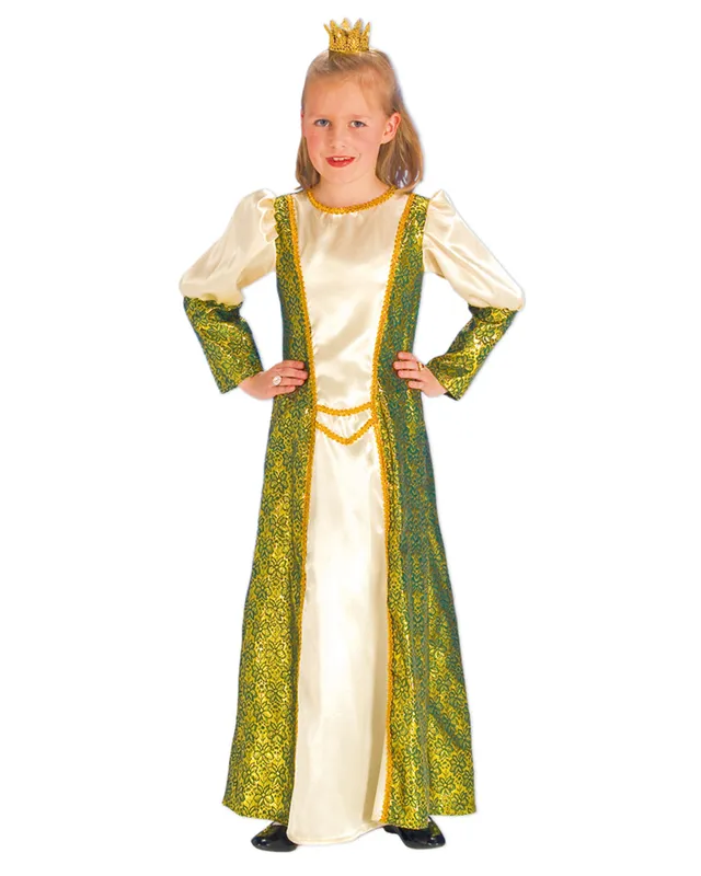 das-kost-mland-m-dchen-prinzessin-linda-kleid-gr-n-gold-gr-116 image 1