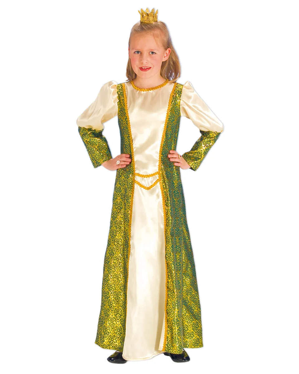 das-kost-mland-m-dchen-prinzessin-linda-kleid-gr-n-gold-gr-116 image 1