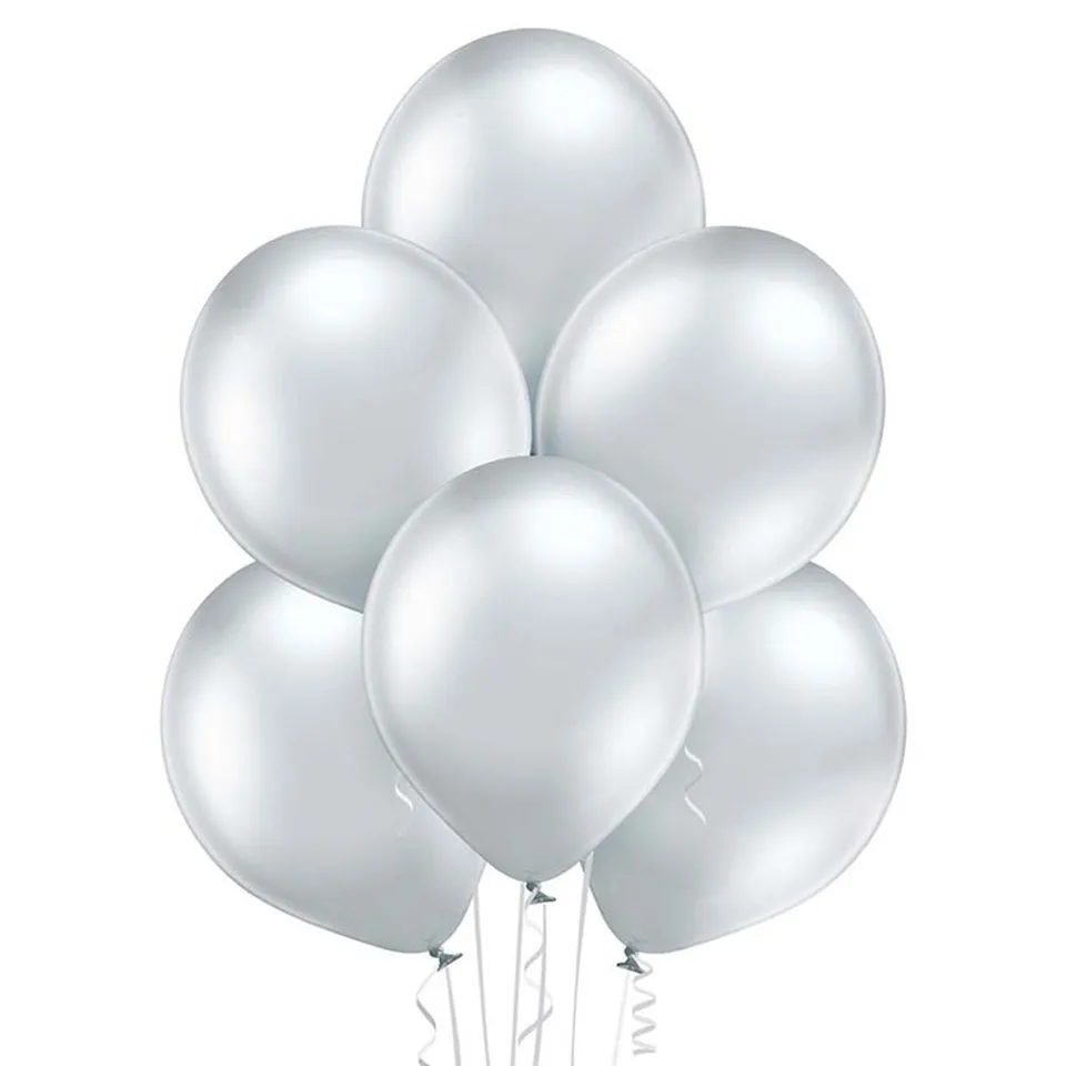 das-kost-mland-deko-luftballon-uni-glossy-silber-25-st-ck-12cm image 1