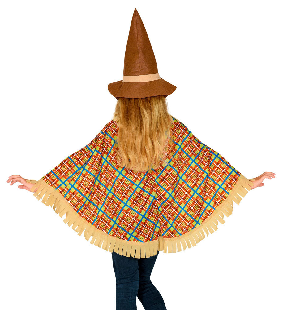 das-kost-mland-vogelscheuche-kost-m-kinder-poncho-hut image 3