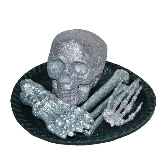 das-kost-mland-teller-sch-del-und-knochen-glitter-halloween image 1