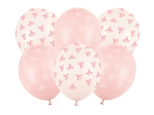 das-kost-mland-dekorationen-schleife-luftballons-creme-rosa-6-st-ck image 1