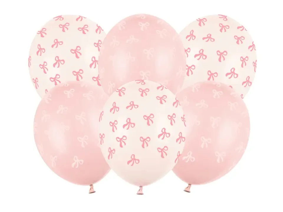 das-kost-mland-dekorationen-schleife-luftballons-creme-rosa-6-st-ck image 1
