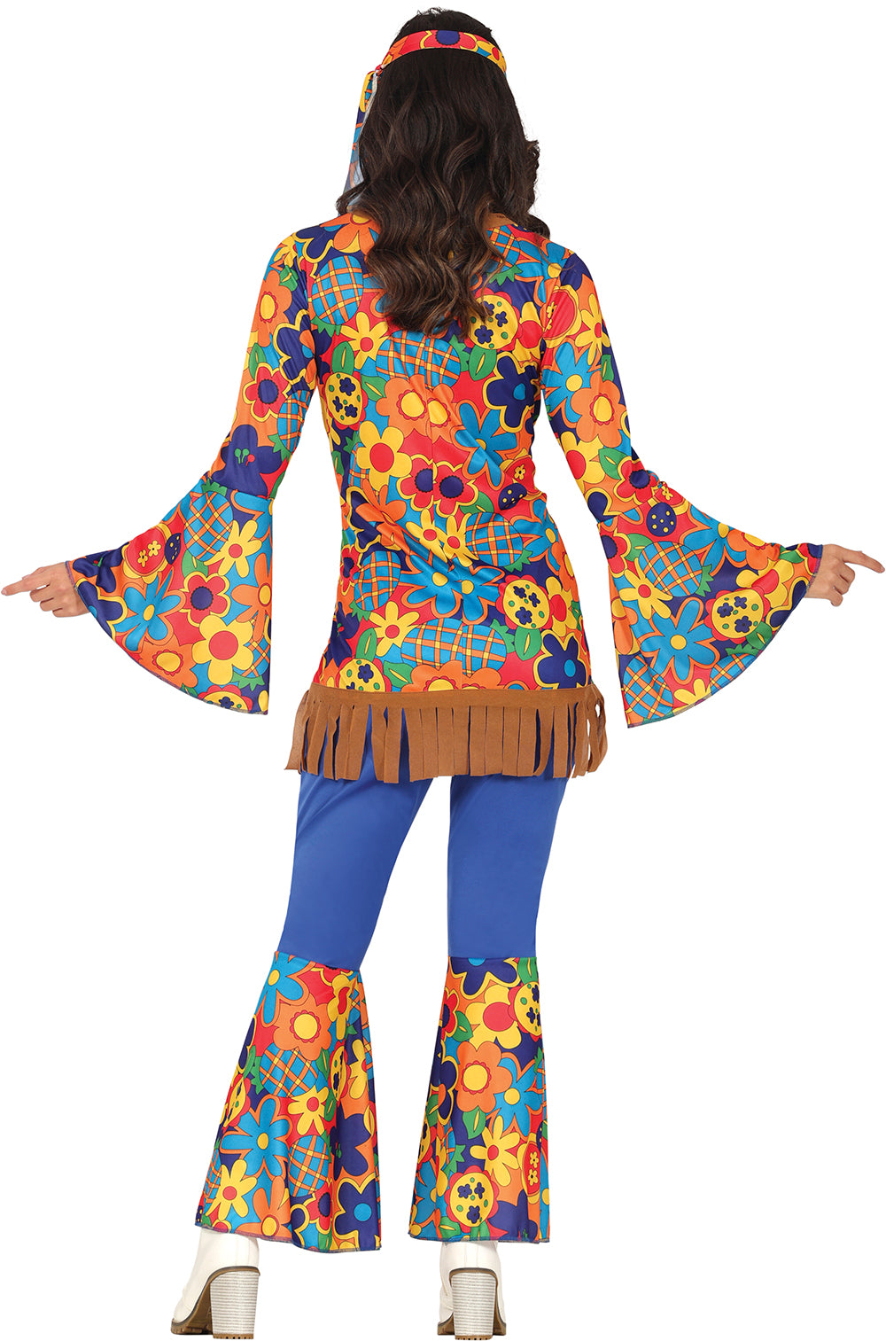 das-kost-mland-damen-70er-hippie-flower-kost-m-3-tlg-gr-s image 2