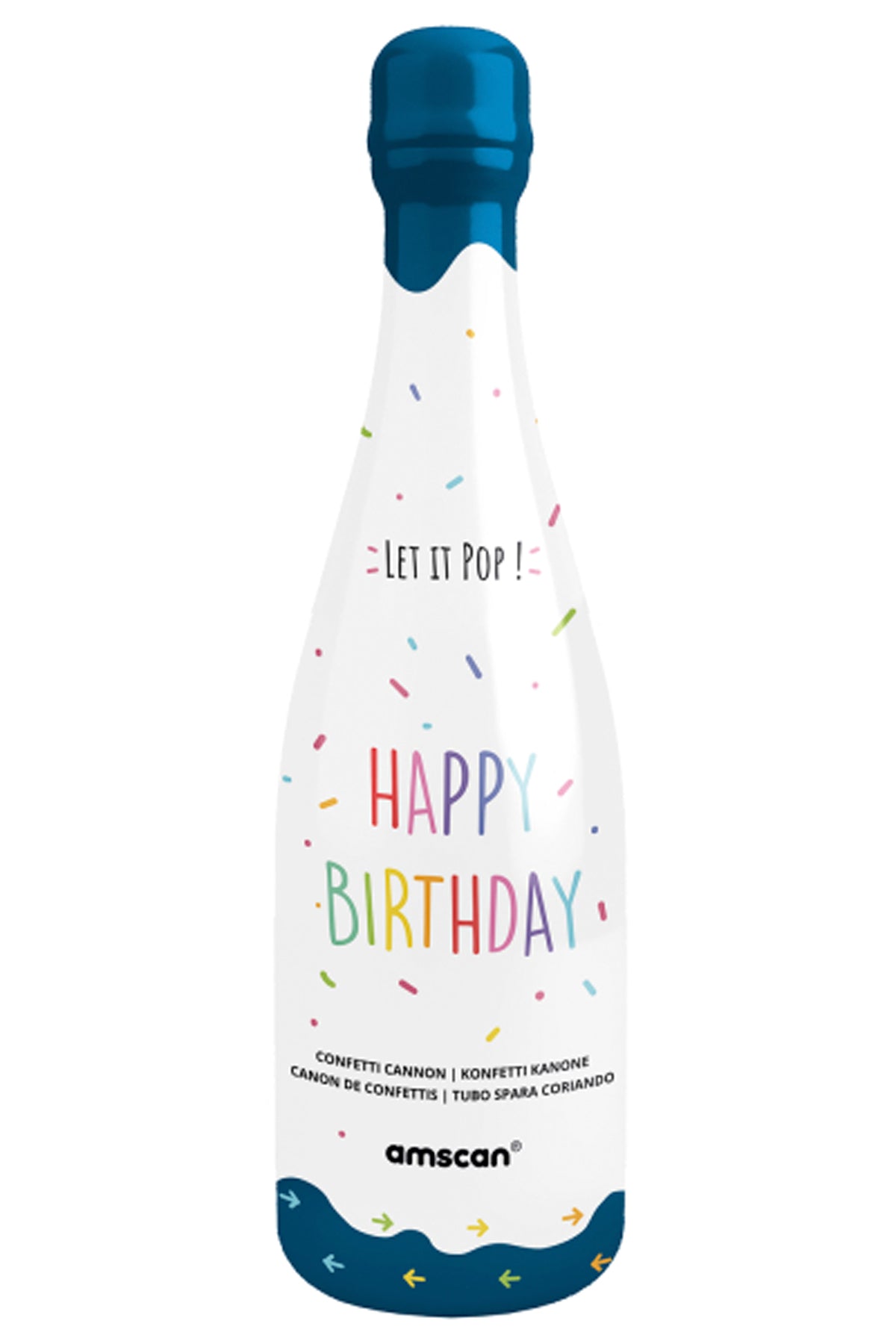 das-kost-mland-konfettishooter-flasche-blau-32-cm-bunt image 2