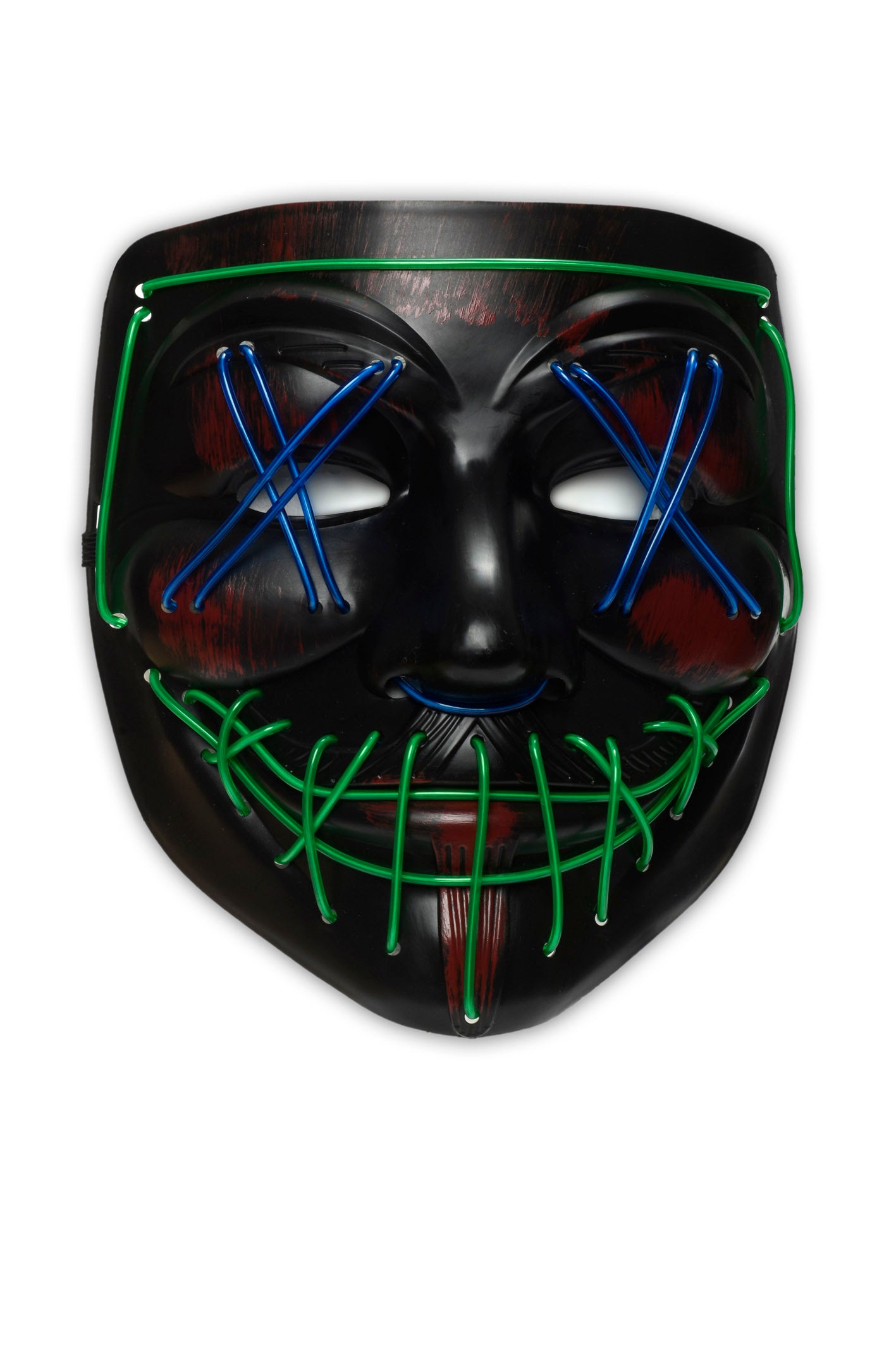 das-kost-mland-led-maske-neon-schn-re-maske-schwarz-blau-gr-n image 1