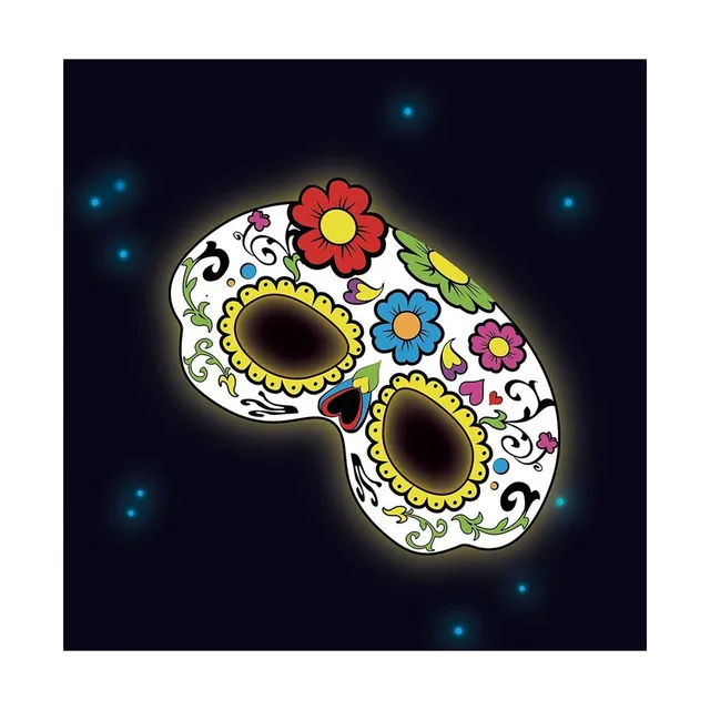 das-kost-mland-day-of-the-dead-knicklicht-maske-wei-brille image 1