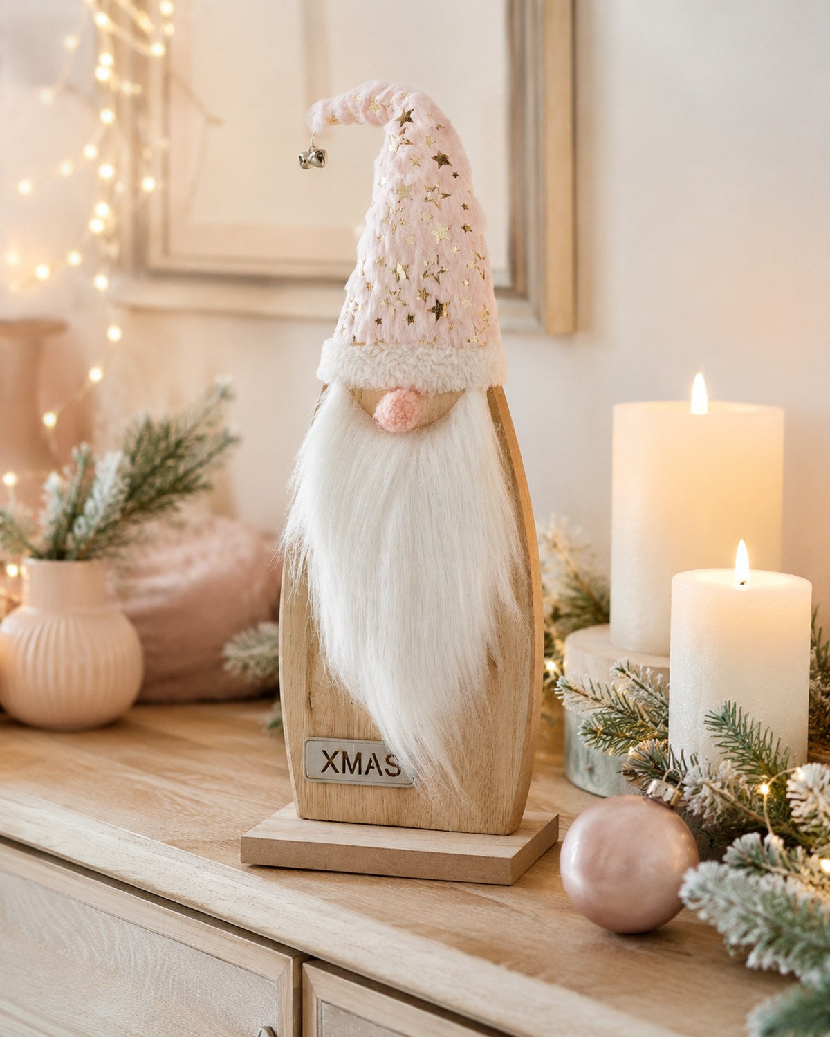 das-kost-mland-accessoires-weihnachtsmann-holz-rosa-14x40cm image 5