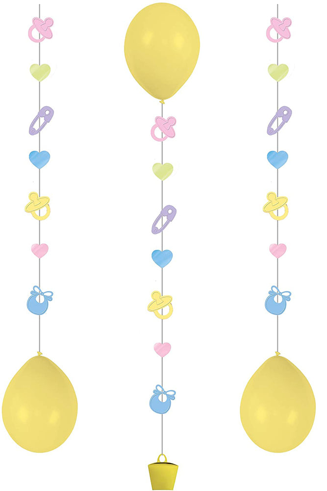 das-kost-mland-dekorationen-ballon-anh-nger-baby-3-st-ck-gelb image 1