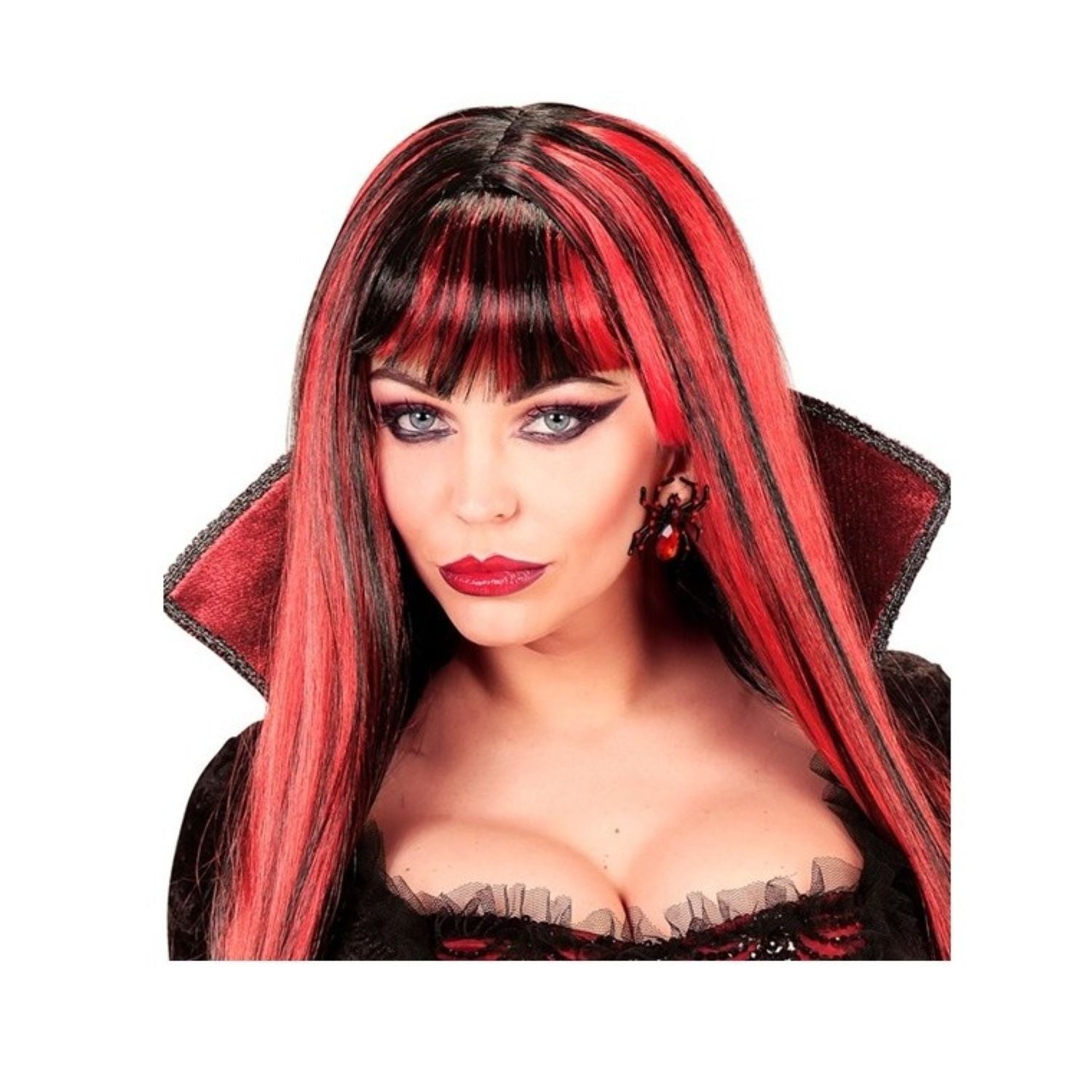 das-kost-mland-spinnen-ohrringe-schwarz-rot-strass image 5