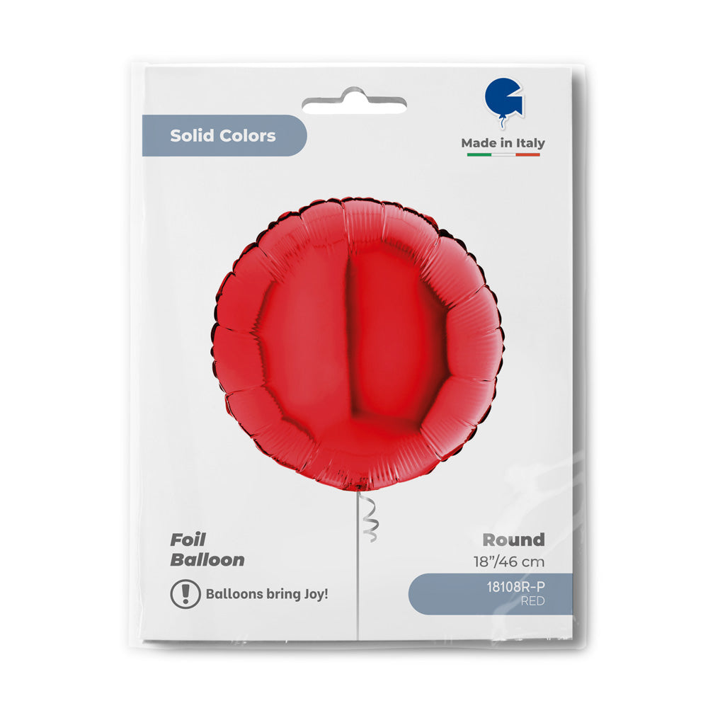 das-kost-mland-uni-folienballon-18-46cm-rot-rund image 2