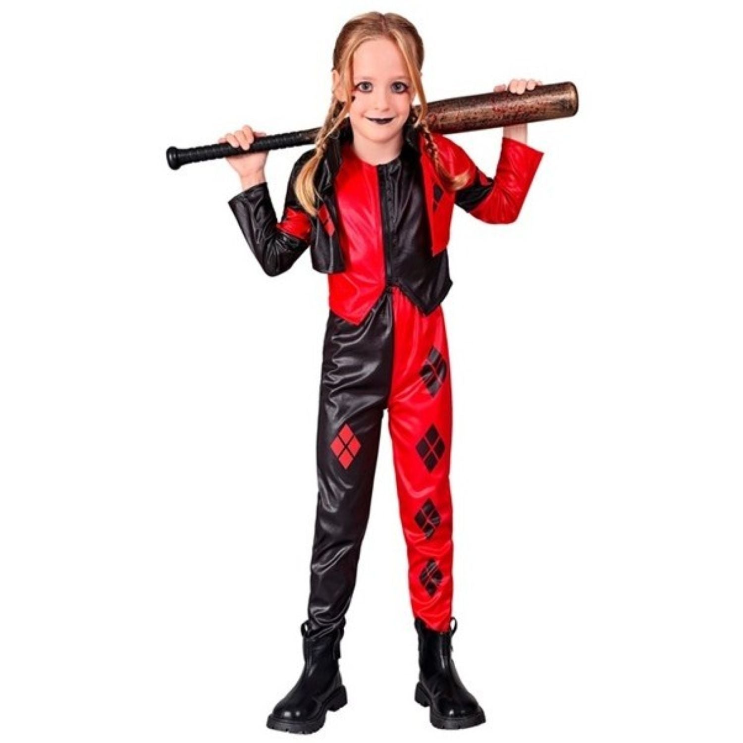 das-kost-mland-jungen-b-ser-harlekin-kost-m-schwarz-rot-128-3-teilig image 2