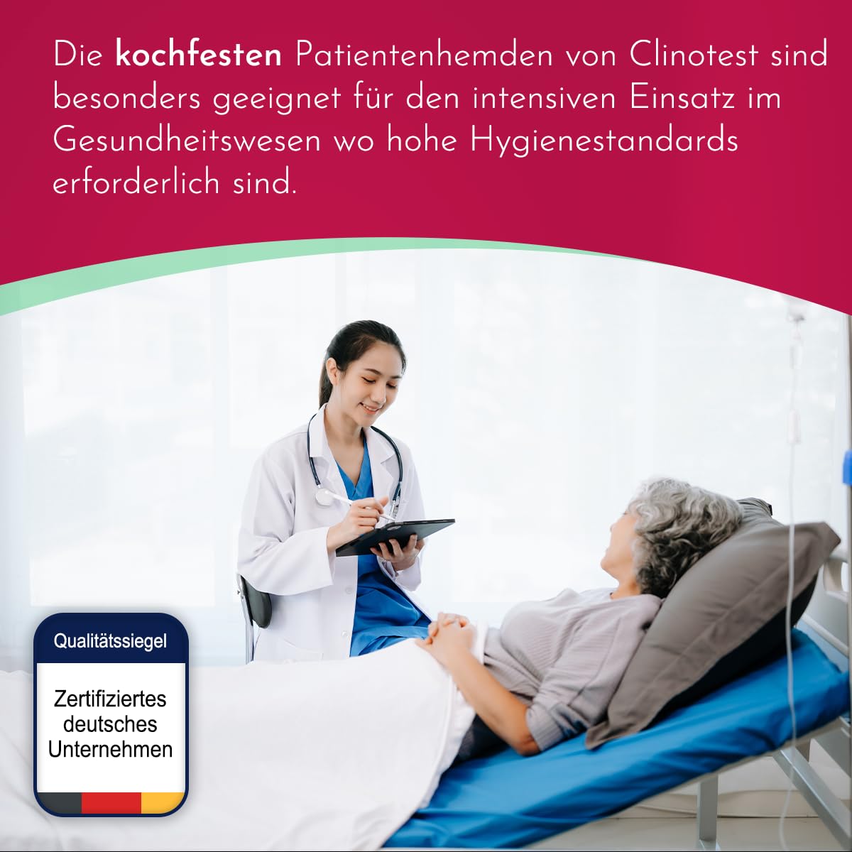 clinotest-patient-bewohner-patientenhemd-unisex-110cm-kochfest image 6