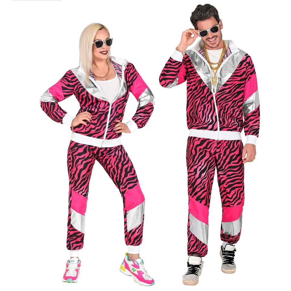 das-kost-mland-pinker-tigerprint-party-trainingsanzug-herren-s-xxl image 1