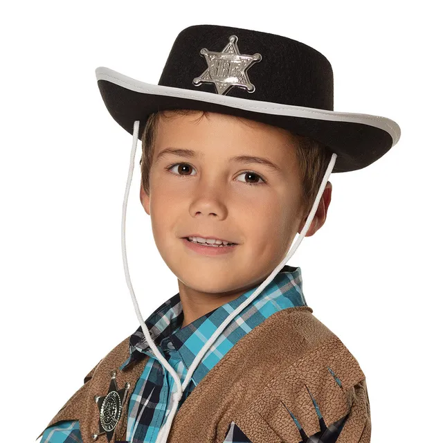 das-kost-mland-kinder-cowboyhut-mit-sheriff-stern-filz image 1