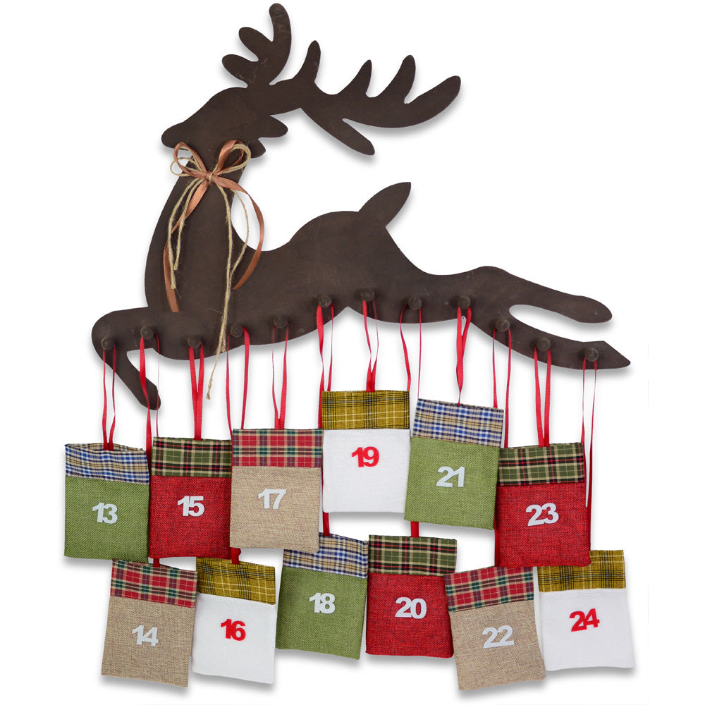 riffelmacher-19608-adventskalender-hirsch-24-s-ckchen-holz-70x75cm image 2