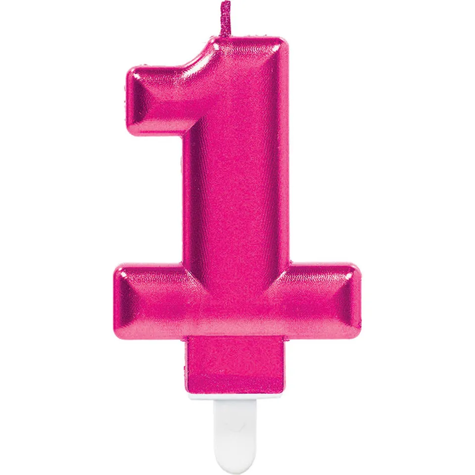 das-kost-mland-zahlenkerze-sparkling-celebrations-torte-zahl-1-pink image 1