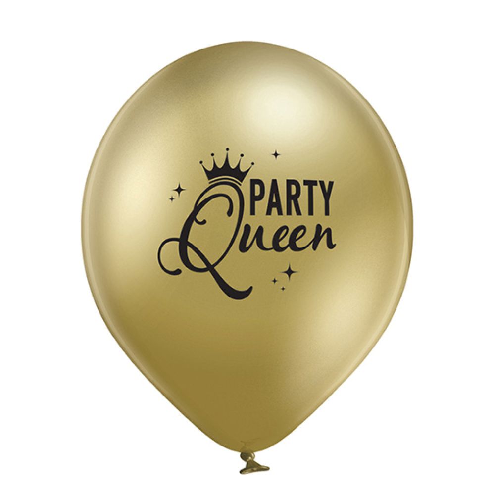 das-kost-mland-party-queen-luftballon-schwarz-gold-6-stk image 4