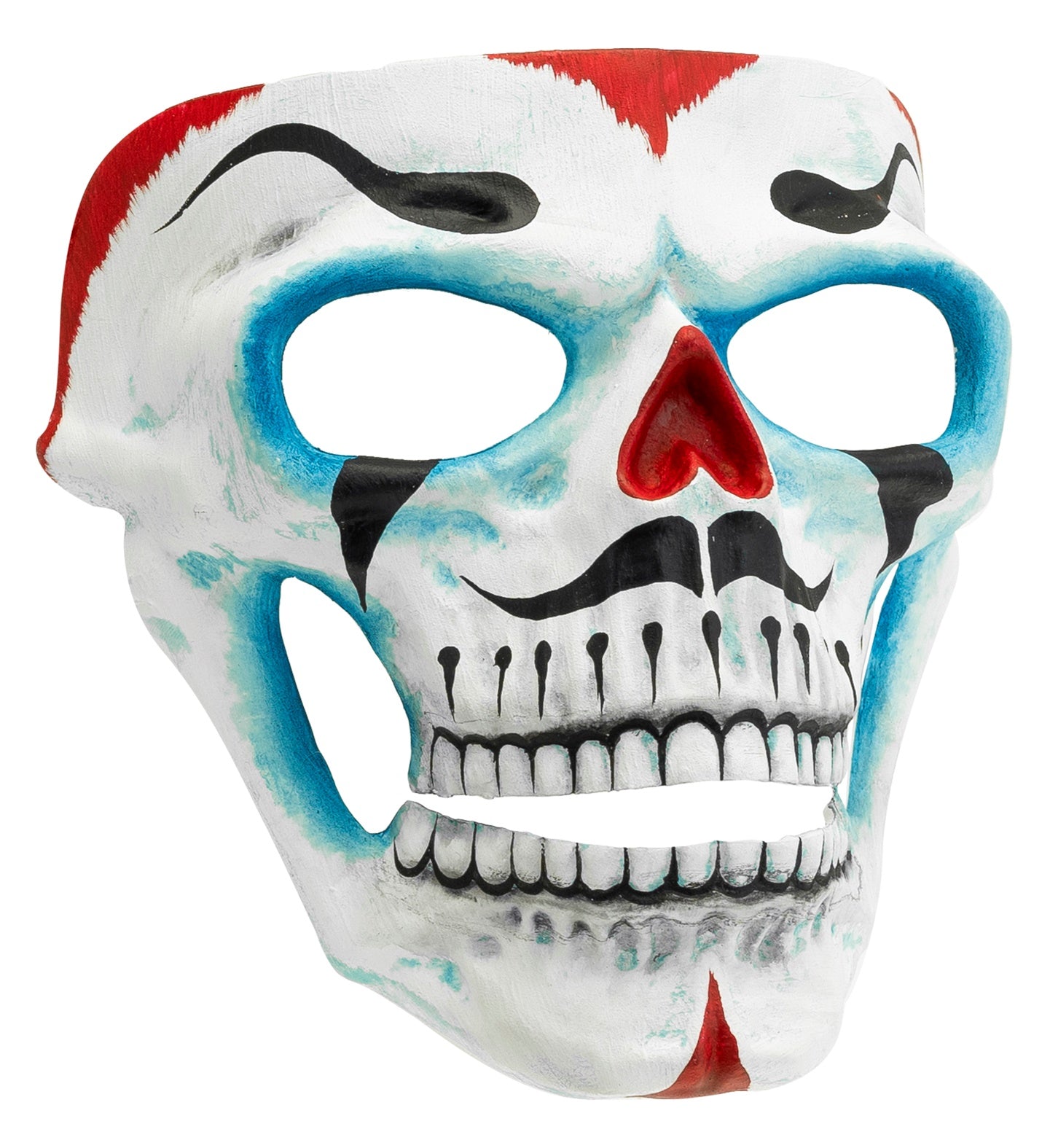 das-kost-mland-dia-de-los-muertos-totenkopf-clownmaske-wei-blau image 1