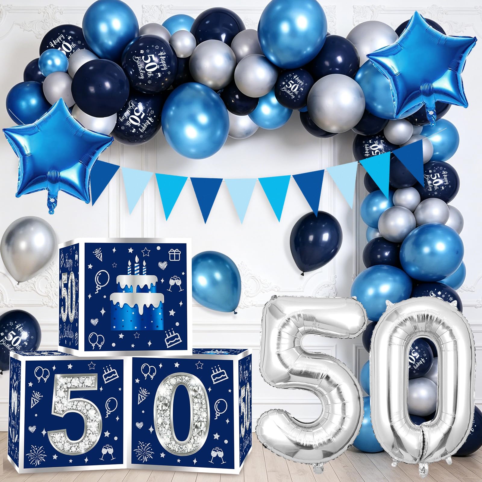 heitoyi-party-supplies-50-geburtstag-deko-blau-silber-set image 5